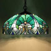 COTOSS Tiffany Pendant Light fixtures Hanging Lamp Stained Glass Light Decor for Dining Living Room Kitchen Island Study Hallway